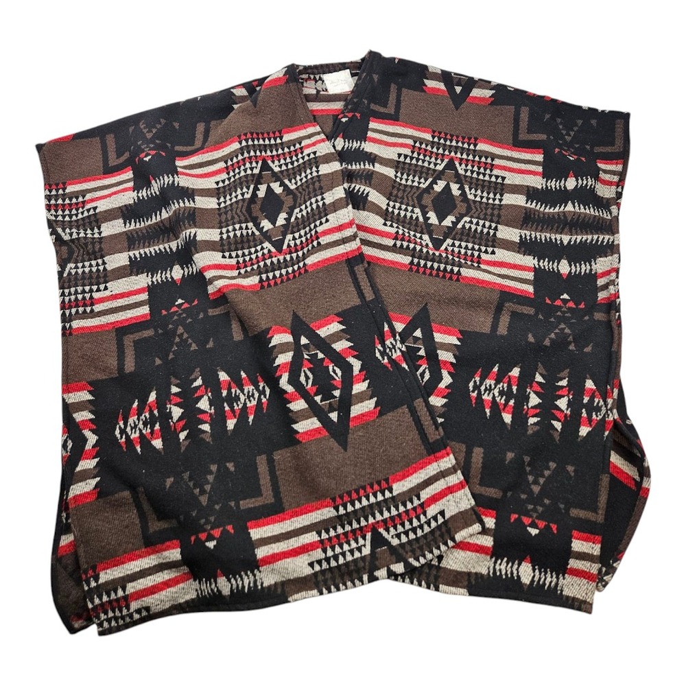 Altar'd State Shawl Wrap Womens One Size Brown Native‎ American Western Poncho